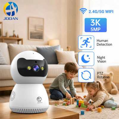 Cámara de Vigilancia Inteligente WiFi 5G Jooan de 5MP, Cámara IP con Seguimiento Automático, Seguridad Inalámbrica para Interiores, CCTV para el Hogar, Monitor para Bebés