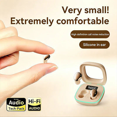 Audífonos Invisibles B51, Inalámbricos Compatibles con Bluetooth, Batería de Larga Duración, Auriculares Microscópicos Compactos Ocultos