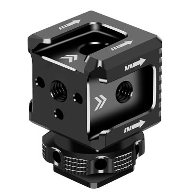 FEICHAO-adaptador de montaje de zapata fría Triple, Monitor, extensión de zapata, asiento, micrófono, soporte de luz de relleno para cámara DSLR, aparejo de jaula