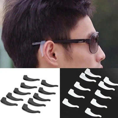 10/30 Piezas de Fundas Antideslizantes de Silicona para Gafas, Ganchos de Fijación para Auriculares, Ganchos Anticaída para Gafas de Sol