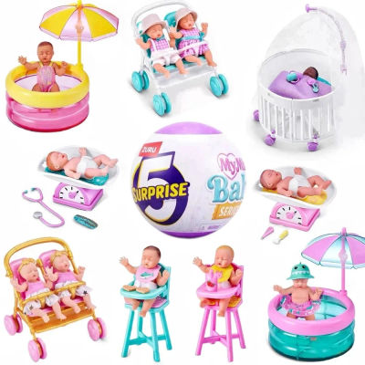 ZURU Baby Ball Segunda Generación Cinco Veces Sorpresa, Juguete de Simulación en Miniatura para Juego de Roles, Coche de Bebé, Caja Sorpresa