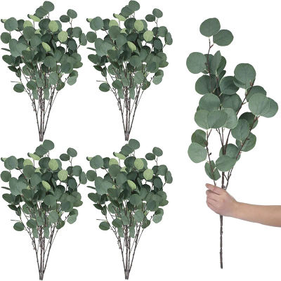 Ramo de plantas artificiales de eucalipto, tallo de planta falsa verde de 78cm para el hogar, jardín, mesa de boda, decoración de fiesta, planta falsa, 1/3 Uds.