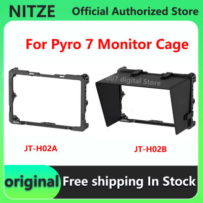 Jaula de monitor Nitze para monitor Hollyland Pyro 7 de 7 pulgadas, jaula de aleación de aluminio JT-H02A - JT-H02B