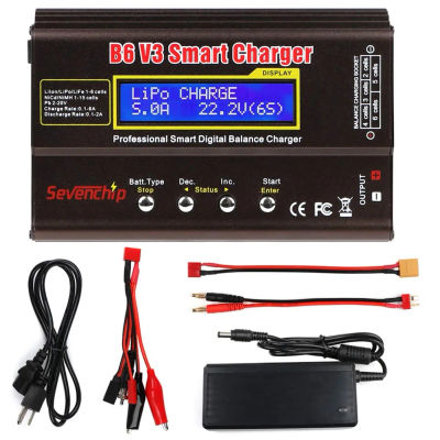 Cargador de batería iMAX B6 V3 80W 6A LiHv Lipo NiMh Li-ion ni-cd cargador Digital RC cargador de equilibrio Lipro descargador 15V 6A adaptador