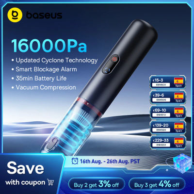 Baseus-aspiradora de coche inalámbrico A5, 16000Pa, potente, portátil, Mini aspiradora automotriz para coche, hogar, máquina de PC