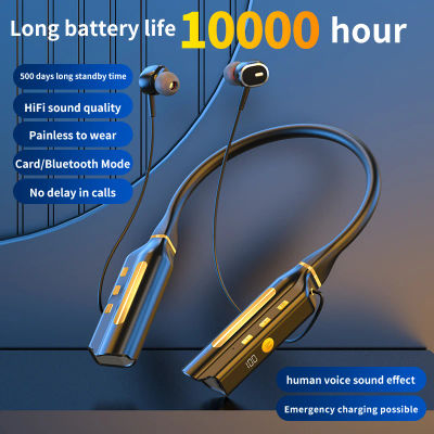 10000mAh 10000 horas de reproducción auriculares inalámbricos Bluetooth auriculares deportivos magnéticos para correr banda para el cuello auriculares deportivos reducción de ruido