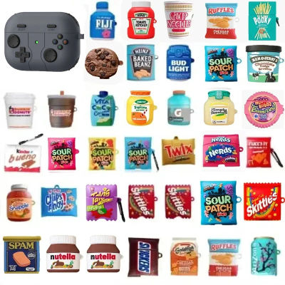 Funda creativa para auriculares con dibujos animados en 3D para Airpods Pro 2, caja de carga suave de silicona para aperitivos y dulces, funda para Airpods 1, 2, 4, 3, 2021