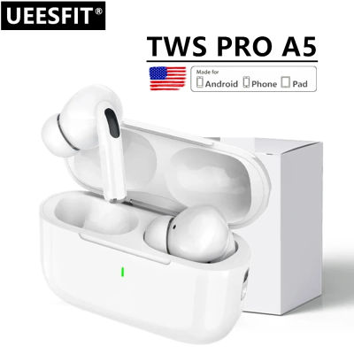 UEESFIT TWS Auriculares inalámbricos Bluetooth con cancelación activa de ruido, auriculares deportivos ANC, auriculares con sonido estéreo HiFI y micrófono