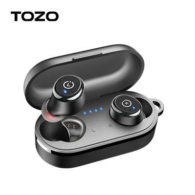 Auriculares TOZO T10 Bluetooth 5,3, auriculares inalámbricos, llamadas mejoradas por IA con graves profundos, auriculares impermeables IPX8, reproducción 45H