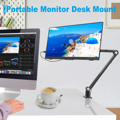 Soporte para tableta 2025 para Ipad, soporte de escritorio para Monitor portátil para pantalla de 15,6 pulgadas y 16 pulgadas, brazo largo de aluminio con rotación