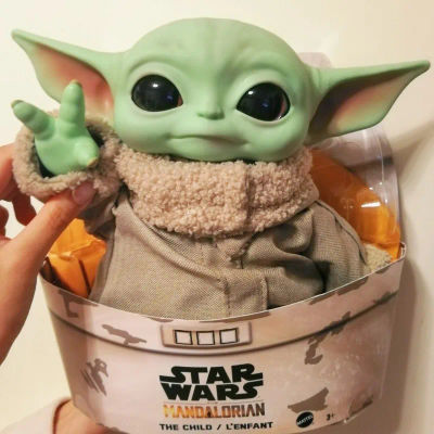 En Stock 28cm Star Wars Mandalorian Master Baby Yoda figura de acción lindo juguete decoración para niños personajes de Marvel coleccionables