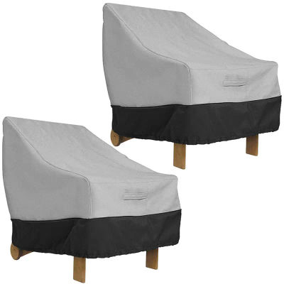 Funda protectora impermeable para muebles de jardín, cubierta de tela Oxford 210D, Color gris y negro, a prueba de polvo