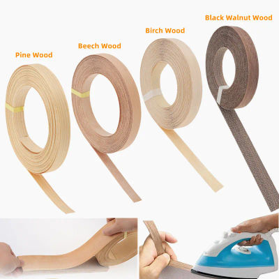 Tira de borde de madera de 15 metros, cinta autoadhesiva termofusible para muebles, hoja de chapa, decoración de bordes de gabinete, 1,9 CM de ancho