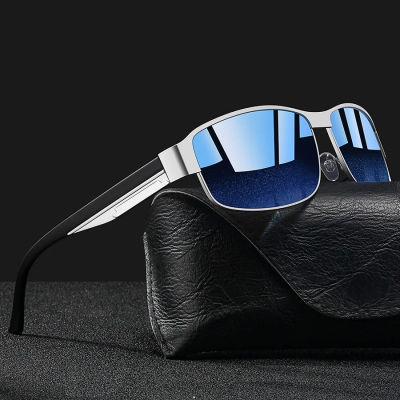 Gafas de Sol de Moda Vintage con Marco Metálico Cuadrado para Hombre y Mujer, Gafas de Sol de Diseñador de Marca de Lujo para Conducir y Pescar