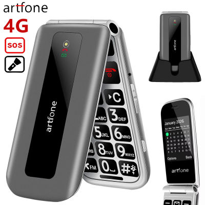 Teléfono plegable Artfone F30 4G para personas mayores, teléfono básico desbloqueado, linterna, botones grandes, teléfono móvil de emergencia SOS