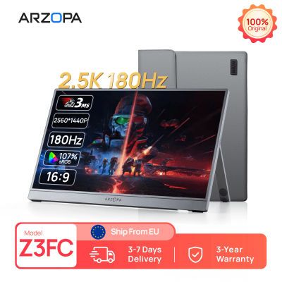ARZOPA Monitor Portátil de 16.1'' 180Hz 2.5K, 2560x1440 QHD 107% SRGB, Segunda Pantalla Externa para Laptop, PC, PS5, Mac, Xbox-Z3FC