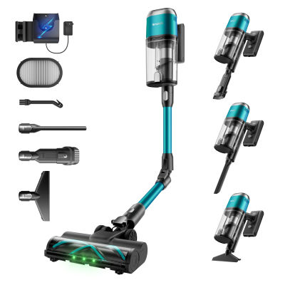 Aspiradora inalámbrica SmartAI V15PRO de 80 minutos (modelo 2026). Nueva versión mejorada con doble depósito, potente succión, batería de larga duración y mango plegable Bend-N-Reach. Versión mejorada