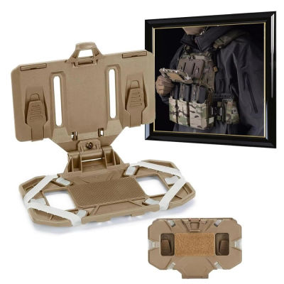 Soporte para teléfono con chaleco para tablero de teléfono de navegación Molle, soporte plegable de acceso rápido, soporte para chaleco táctico, soporte para el pecho