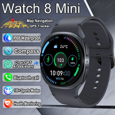 2025 nuevo reloj 8 Mini GPS Track reloj inteligente hombres mujeres mapa navegación ritmo cardíaco BT llamada IP68 impermeable brújula deporte Smartwatch