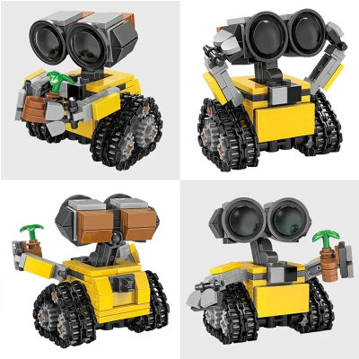 Mini Robot Clásico de Película, Bloques de Construcción MOC, Modelo de Ladrillos DIY, Kits de Juguetes Creativos para Niños, Regalos para Niños y Adultos