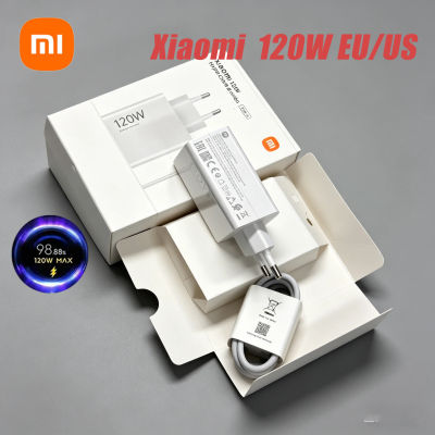 Cargador Xiaomi de 120W con Carga Turbo, Adaptador EU/US, Cable USB Tipo C de 1M y 6A para Poco X5, X4, F5 Pro, Mi 13, 12, 11 Lite, Mix Fold