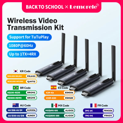 Transmisor y Receptor HDMI Inalámbrico Lemorele 5G 200M, Transmisor de Audio para Compartir Pantalla en Reuniones, para Laptop, TV, Proyector, Monitor