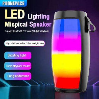 PHONEPACE-altavoces Bluetooth, potente caja de sonido portátil, Subwoofer, Audio para coche, reproductor MP3, sistema de sonido, luces LED