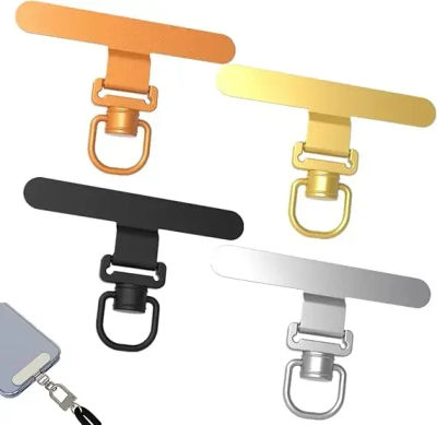 Clip Giratorio 360° para Teléfono, Correa de Acero Inoxidable, Adaptador Universal Antipérdida para Teléfono