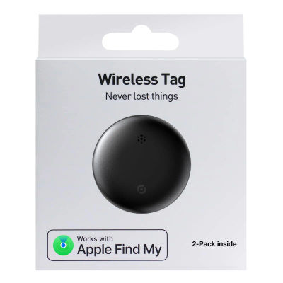 Paquete Air Tag-2: iOS Find My Bluetooth tracker, apto para llaves/bagaje/mochilas, solo iOS, no compatible con Android