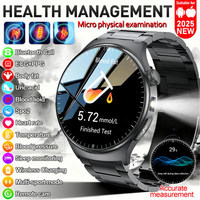 2025 nuevo enfermería salud láser cura presión arterial reloj inteligente hombres ritmo cardíaco pulso sueño Bluetooth llamada Monitor corporal Smartwatch