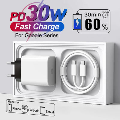 Para Google cargador Original de 30W para Google Pixel 10 8 7 6 9 Pro XL 9A tipo C cargador de carga rápida Cable USB C accesorios de teléfono