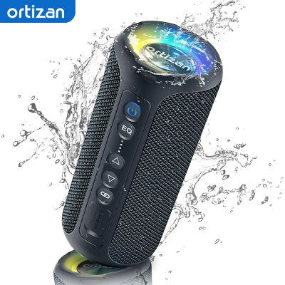 Ortizan X8 Pro Altavoz Bluetooth Portátil, Sonido Potente de 40W y Bajos Mejorados, Resistente al Agua IPX7, Emparejamiento TWS, Luces RGB, Entrada TF/AUX, Altavoces Inalámbricos Bluetooth 5.3 para el