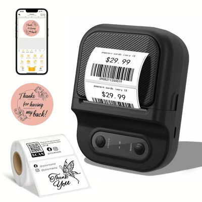 Mini impresora térmica de etiquetas de 12-57mm de ancho, papel autoadhesivo, impresora portátil sin tinta, fabricante de etiquetas adhesivas Bluetooth