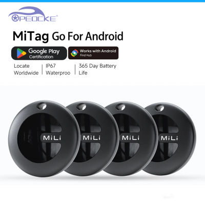 Paquete de 1-4 Localizadores GPS Inteligentes MiLi con Bluetooth para Android, Compatibles con Google Find My Device, MiTag, Buscador de Llaves y Carteras