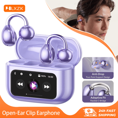 Auriculares Bluetooth con pantalla táctil, 144 idiomas, traducción en tiempo Real, inalámbricos, con Clips abiertos para las orejas, deportivos y para videojuegos