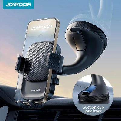 Joyroom Soporte para teléfono para coche, fuerte succión, manos libres, soportes universales para teléfono móvil para salpicadero/parabrisas 360 ° rotación