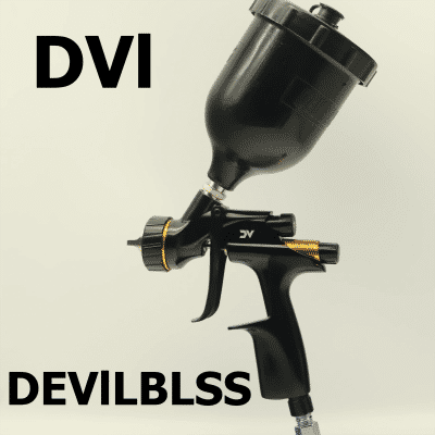 Pistola de Pintura Automotriz HVLP con Vaso de 600ml, DVl B1+ con Punta de 1.3, para Pintar Casas, Autos, Muebles, Barnices y Capas Finales, NUEVA