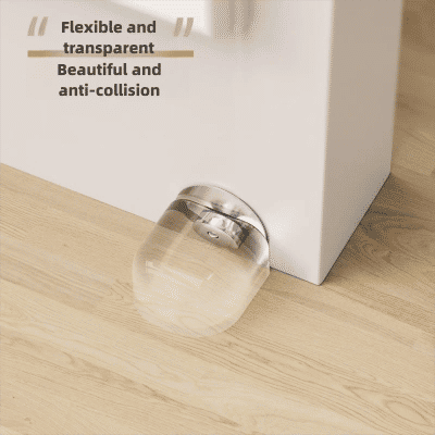 Protector de Puerta de Silicona Autoadhesivo Anticolisión, Protector de Pared y Muebles sin Clavos para Montaje en Suelo