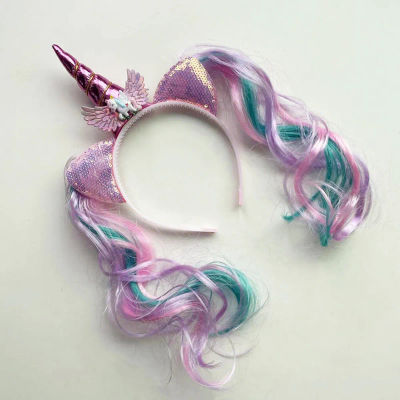 Diadema de unicornio para niña, diadema para fiesta de Baby Shower, diademas bonitas para el pelo para niños, accesorios para decoración de fiesta de cumpleaños de unicornio