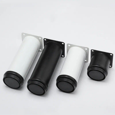 Pies ajustables de acero inoxidable negro, mueble para sofá, patas ajustables para muebles, patas de soporte para TV, cama, mesa de centro