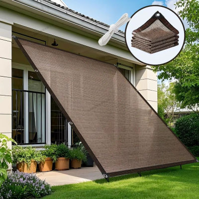 Malla de Sombreado 90%, Pantalla de Privacidad para Jardín con Ojales Reforzados, Tela de Malla Duradera para Protección Solar, Adecuada para Plantas de Patio