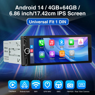 ESSGOO 6,86 pulgadas Universal Radio de coche Carplay Android Auto reproductor Multimedia Autoradio HD pantalla táctil FM Bluetooth