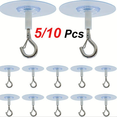Ganchos adhesivos para techo, sin perforaciones, adecuados para colgar lámparas, plantas, cortinas móviles, ganchos multifuncionales, 5/10 Uds.