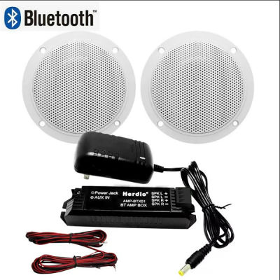 Herdio-amplificador de clase Digital incorporado, resistente al agua, Compatible con Bluetooth, altavoz de techo de 160W y 4 pulgadas, altavoz de carga activo para interiores
