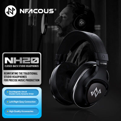 Auriculares de Estudio con Parte Trasera Cerrada NF ACOUS NH20, Monitores, Diver Dinámico para Producción Musical Precisa, Escenario, Monitoreo de Transmisiones en Vivo