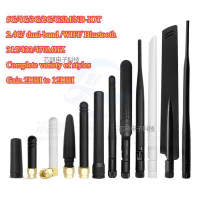 2 antenas externas tipo stick de 2.4G, 5G, 5.8G, WiFi, Bluetooth, 433MHz, 470/900MHz, LTE 4G y NB-IoT
