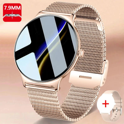 Reloj inteligente ChiBear ultrafino a la moda para mujer, pantalla siempre muestra el tiempo, pulsera deportiva, llamada Bluetooth, reloj inteligente AMOLED para mujer