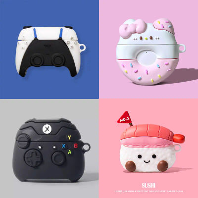 Funda de auriculares 3D para AirPods 4 2024, funda para controlador de juego de aguacate para AirPods Pro 2, funda de carga para auriculares para AirPods 3