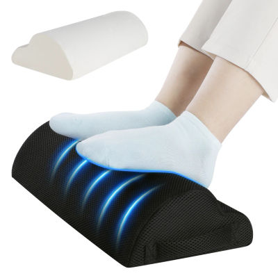 Taburete de base de oficina de espuma viscoelástica y reposapiés debajo del escritorio, almohada de elevación de piernas para juegos y oficina en casa
