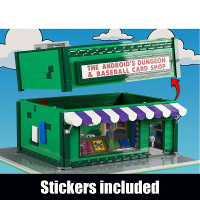 Robot Modular de construcción MOC, mazmorra con tarjeta de béisbol, tienda, escena de calle, bloques de construcción coleccionables, juguete de montaje DIY, regalo para niño